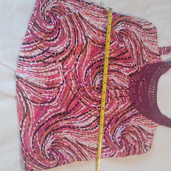 Prana Cotton Blouse with Crocheted Neckline - Picture 4 of 7